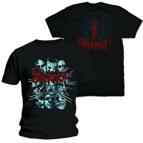 Slipknot Unisex T-Shirt: Masks 2 (Back Print) (X-Large)