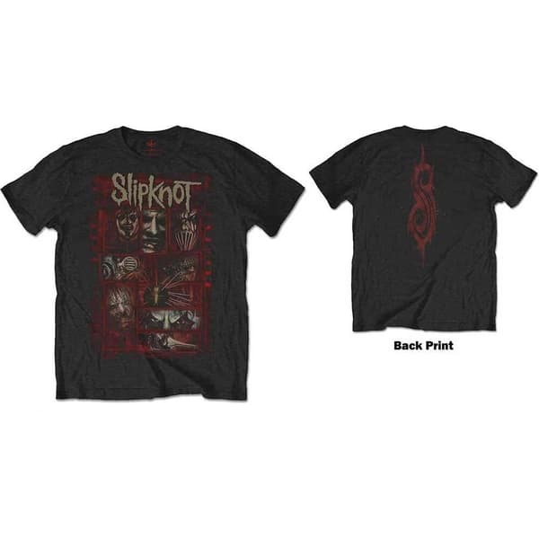 Slipknot Unisex T-Shirt: Sketch Boxes (Back Print) (XX-Large)
