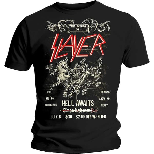 Slayer Unisex T-Shirt: Vintage Flyer (Large)