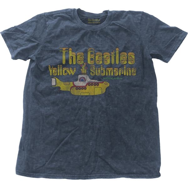 The Beatles Unisex Snow Wash T-Shirt: Yellow Submarine Nothing Is Real (Small)