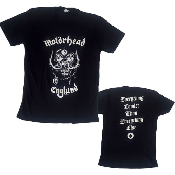Motorhead Unisex T-Shirt: England (Back Print) (Small)