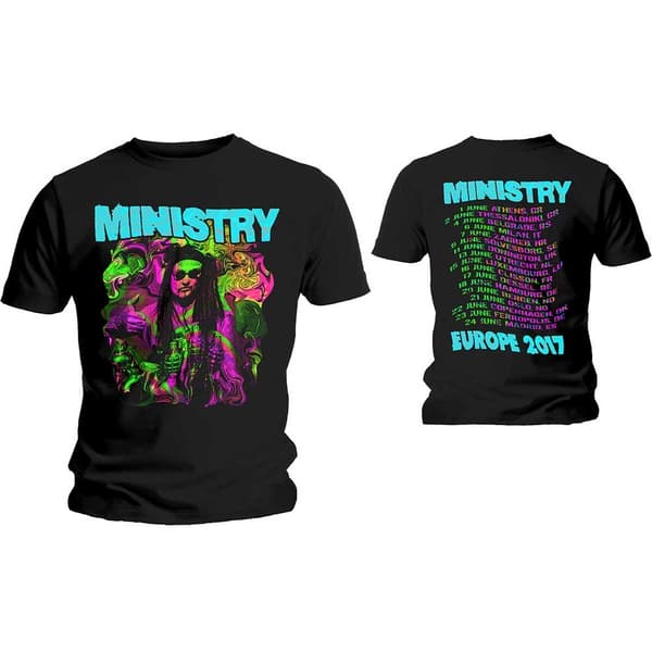 Ministry Unisex T-Shirt: Trippy Al (Back Print/Ex Tour) (Small)