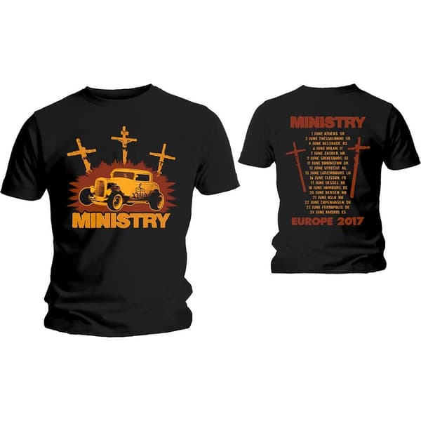Ministry Unisex T-Shirt: Hot Rod (Back Print/Ex Tour) (Small)