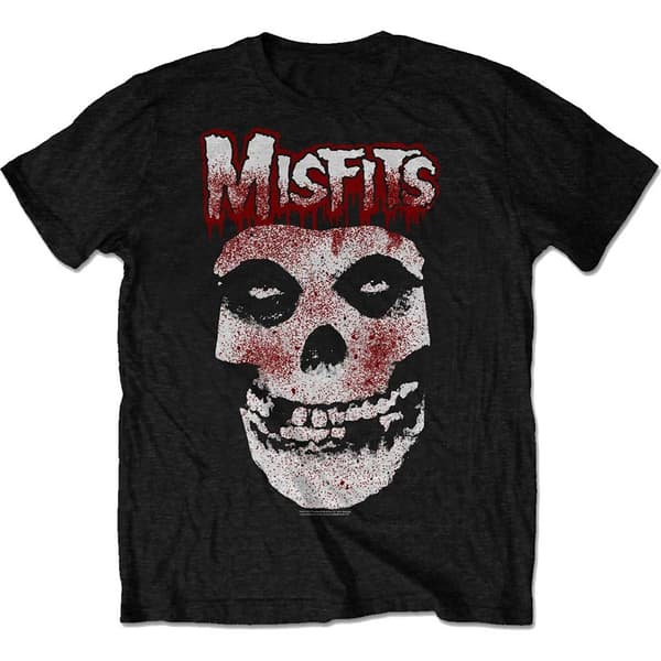 Misfits Unisex T-Shirt: Blood Drip Skull (Large)