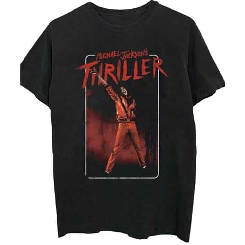 Michael Jackson Unisex T-Shirt: Thriller White Red Suit (Large)