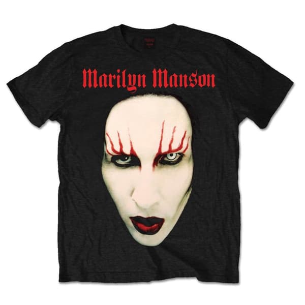 Marilyn Manson Unisex T-Shirt: Red Lips (Medium)