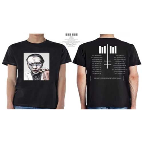 Marilyn Manson Unisex T-Shirt: Heaven Upside Down Tour (Winter 2017) (Back Print/Ex Tour) (Small)