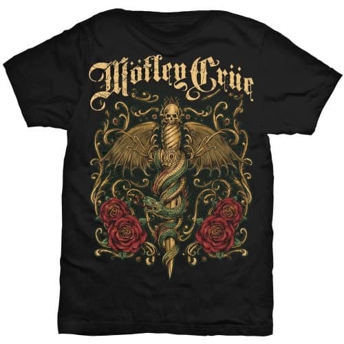 Motley Crue Unisex T-Shirt: Exquisite Dagger (X-Large)