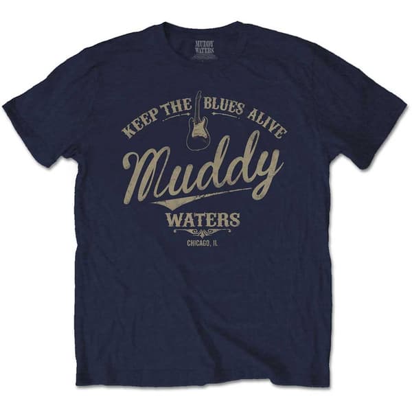 Muddy Waters Unisex T-Shirt: Keep The Blues Alive (Large)