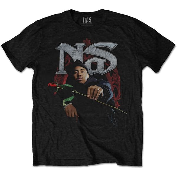 Nas Unisex T-Shirt: Red Rose (Small)