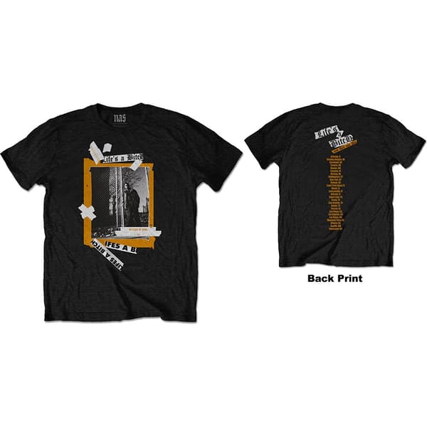 Nas Unisex T-Shirt: Life's a Bitch (Back Print) (Medium)