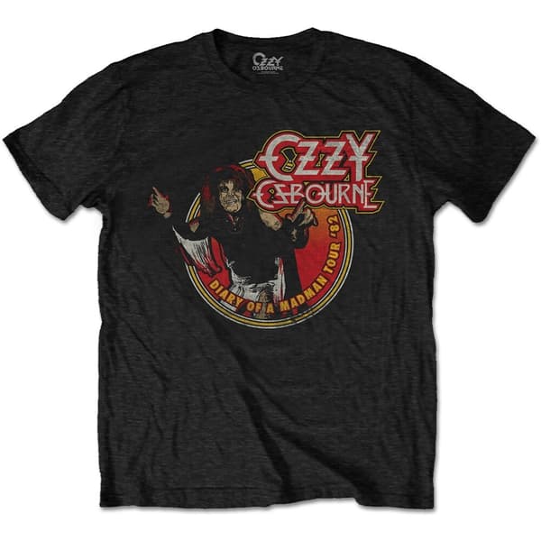 Ozzy Osbourne Unisex T-Shirt: Diary of a Mad Man Tour 1982 (Large)