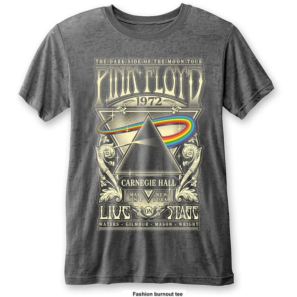 Pink Floyd Unisex Burn Out T-Shirt: Carnegie Hall (Small)