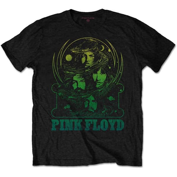 Pink Floyd Unisex T-Shirt: Green Swirl (Small)