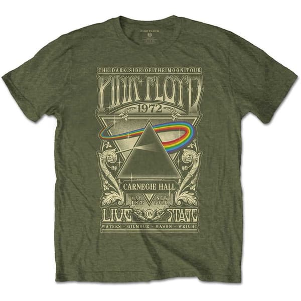 Pink Floyd Unisex Tee: Carnegie Hall Poster (Medium)