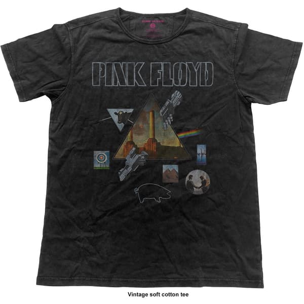 Pink Floyd Unisex Vintage T-Shirt: Montage (Large)