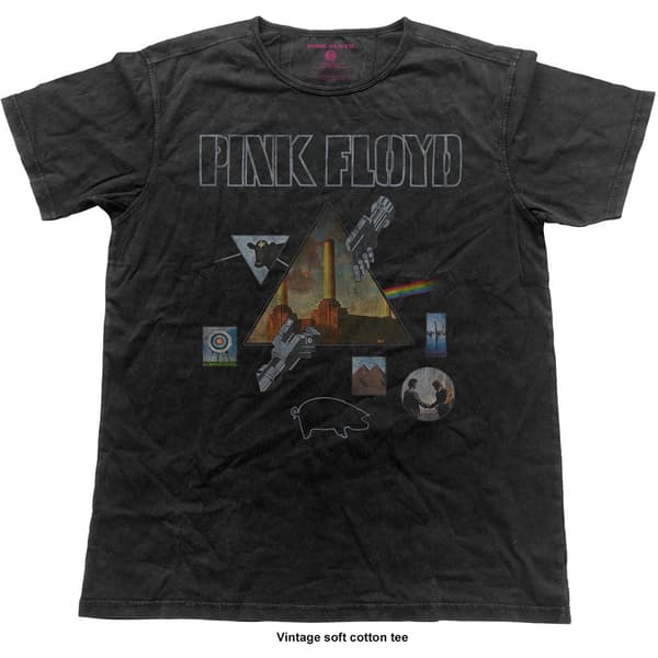 Pink Floyd Unisex Vintage T-Shirt: Montage (Large)