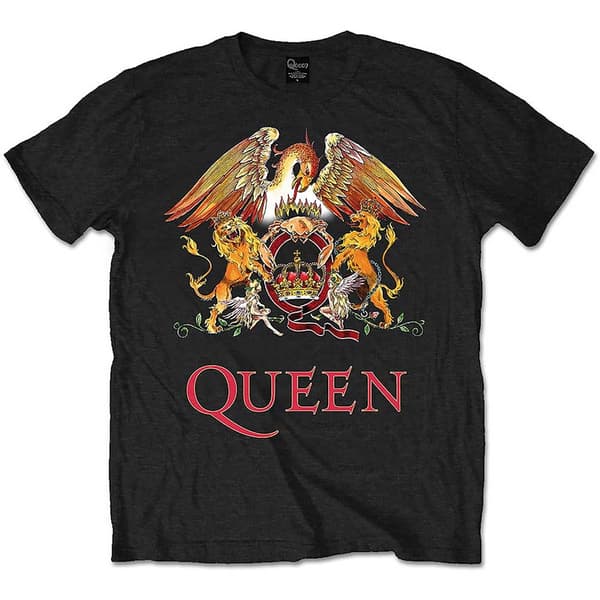 Queen Unisex T-Shirt: Classic Crest (X-Large)