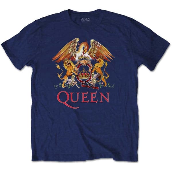 Queen Unisex T-Shirt: Classic Crest (XX-Large)
