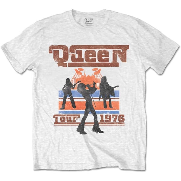 Queen Unisex T-Shirt: 1976 Tour Silhouettes (Medium)