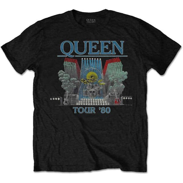 Queen Unisex T-Shirt: Tour '80 (XX-Large)