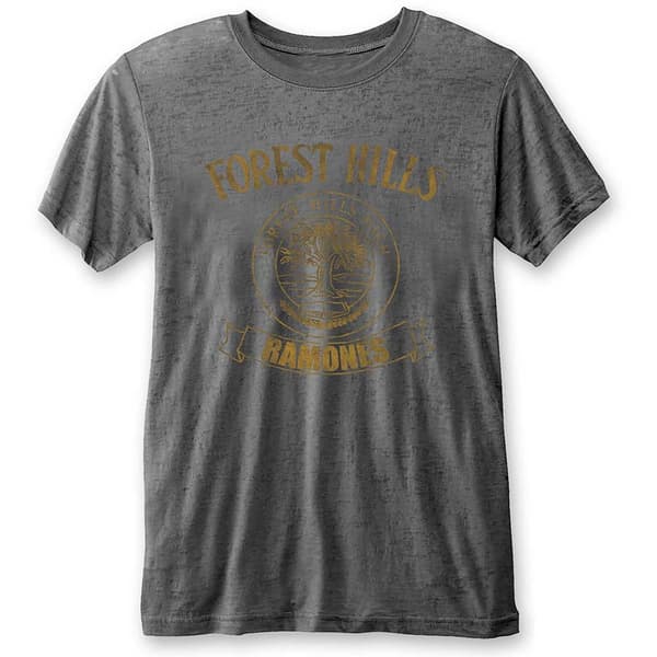 Ramones Unisex Burn Out T-Shirt: Forest Hills (Medium)