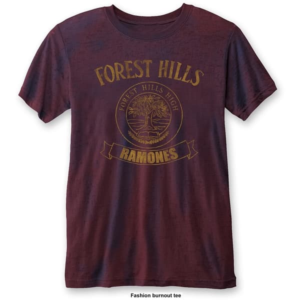 Ramones Unisex Burn Out T-Shirt: Forest Hills (X-Large)