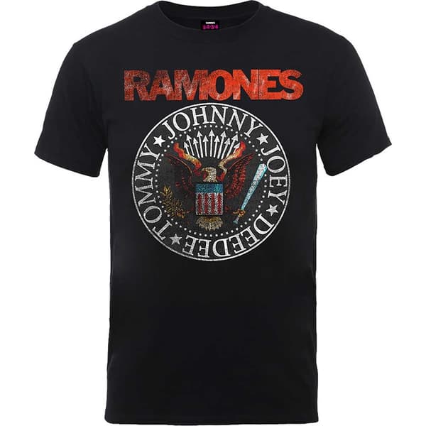 Ramones Unisex T-Shirt: Vintage Eagle Seal (Medium)