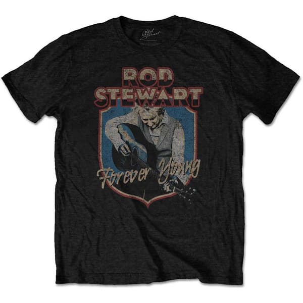 Rod Stewart Unisex T-Shirt: Forever Crest (X-Large)