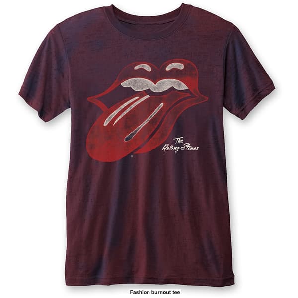 The Rolling Stones Unisex Burn Out T-Shirt: Vintage Tongue (XX-Large)