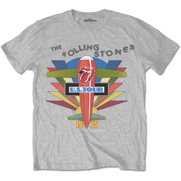 The Rolling Stones Unisex T-Shirt: Retro US Tour 1975 (Large)