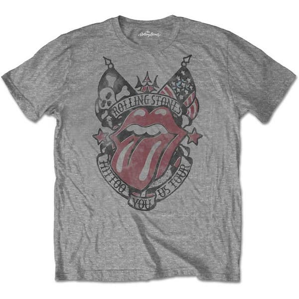 The Rolling Stones Unisex T-Shirt: Tattoo You US Tour (Soft Hand Inks) (Medium)