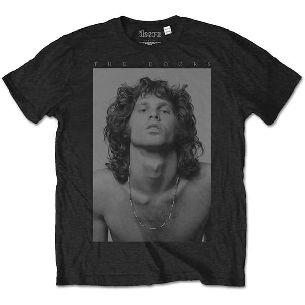 The Doors Unisex T-Shirt: Jim Beads Boyfriend (Large)