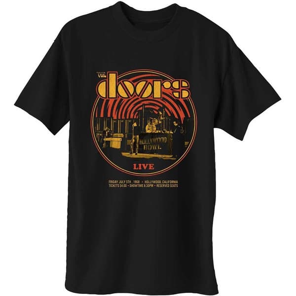 The Doors Unisex T-Shirt: 68 Retro Circle (Large)