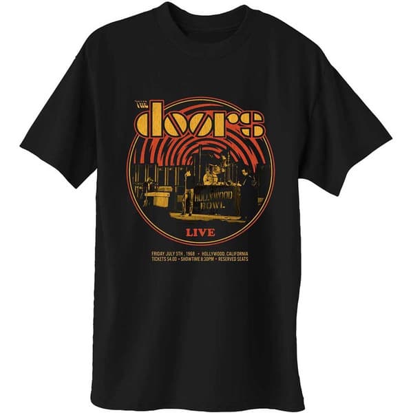 The Doors Unisex T-Shirt: 68 Retro Circle (Large)