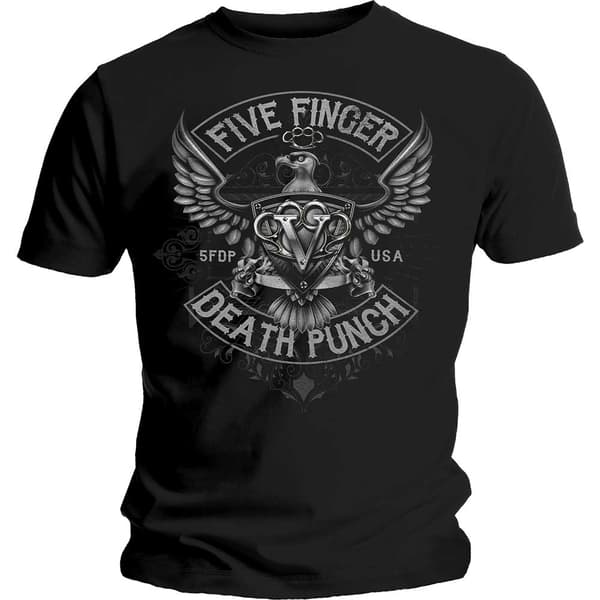 Five Finger Death Punch Unisex T-Shirt: Howe Eagle Crest (Large)