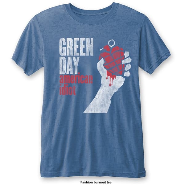 Green Day Unisex Burn Out T-Shirt: American Idiot Vintage (XX-Large)