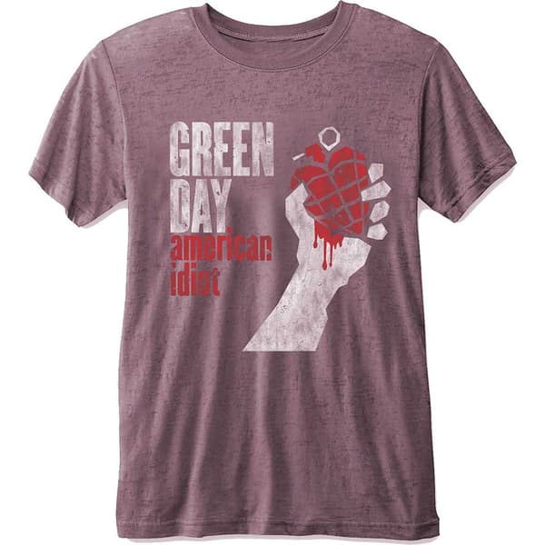 Green Day Unisex Burn Out T-Shirt: American Idiot (X-Large)