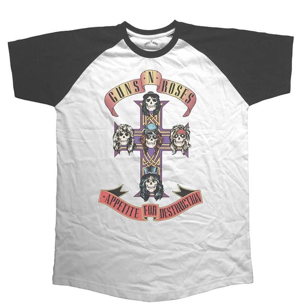 Guns N' Roses Unisex Raglan T-Shirt: Appetite for Destruction (XX-Large)