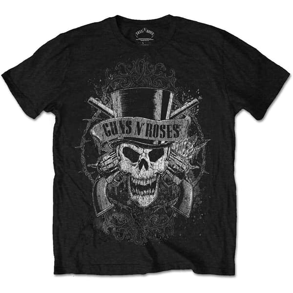 Guns N' Roses Unisex T-Shirt: Faded Skull (Large)