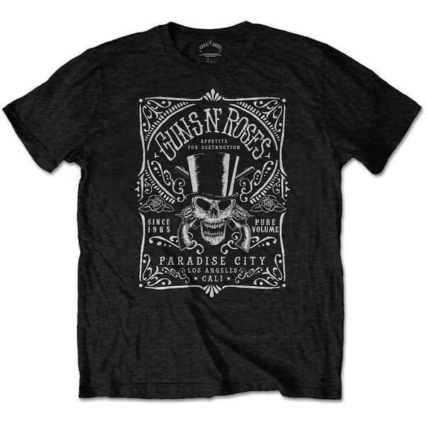 Guns N' Roses Unisex T-Shirt: Bourbon Label (X-Large)