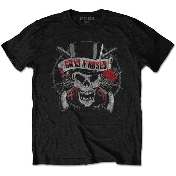 Guns N' Roses Unisex T-Shirt: Distressed Skull (Large)