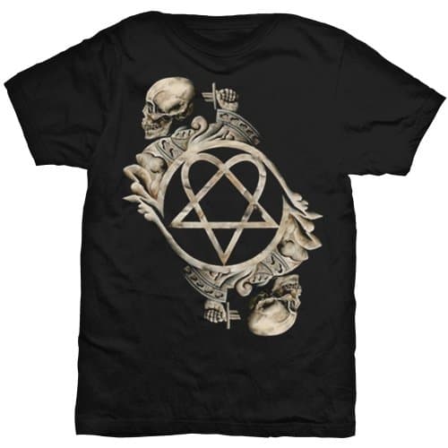 HIM Unisex T-Shirt: Bone Sculpture (Back Print) (Large)