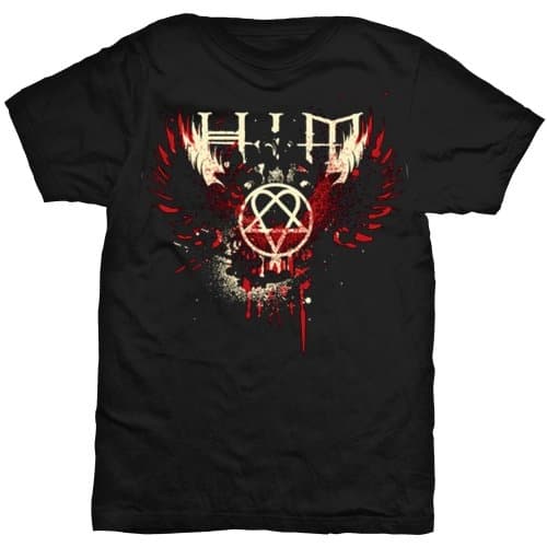 HIM Unisex T-Shirt: Wings Splatter (X-Large)