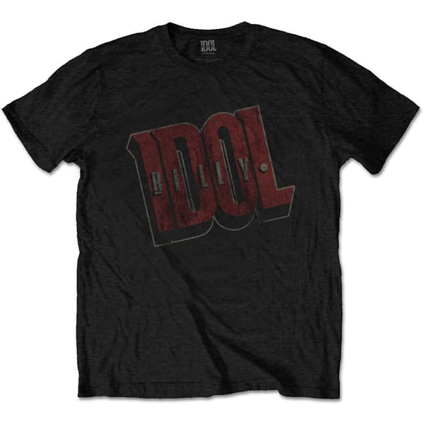 Billy Idol Unisex T-Shirt: Vintage Logo (Small)