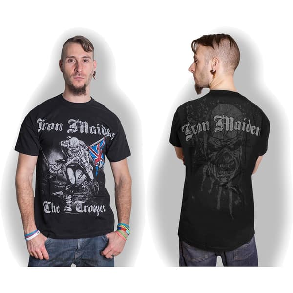 Iron Maiden Unisex T-Shirt: Sketched Trooper (Back Print) (X-Large)