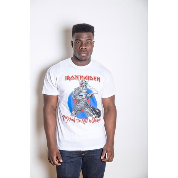 Iron Maiden Unisex T-Shirt: Chicago Mutants (Back Print) (Large)