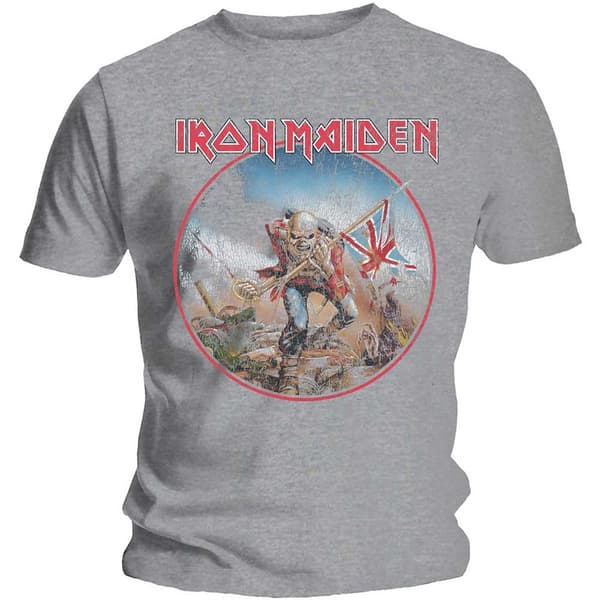 Iron Maiden Unisex T-Shirt: Trooper Vintage Circle (Medium)