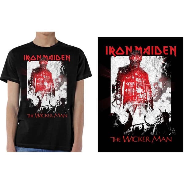 Iron Maiden Unisex T-Shirt: The Wicker Man Smoke (Medium)