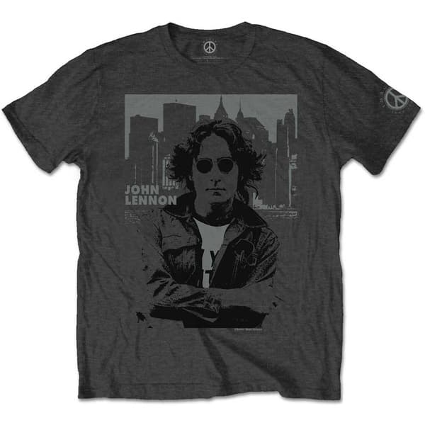 John Lennon Unisex T-Shirt: Skyline (Large)